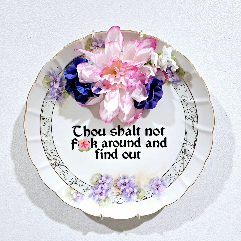 Sassy Swear Bad Word Vintage Plates